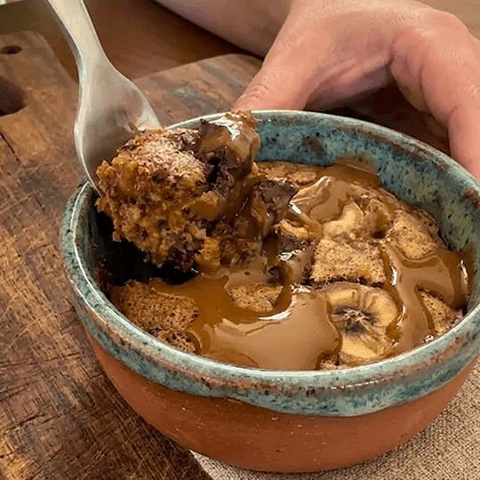 Postre de plátano con dulce de leche