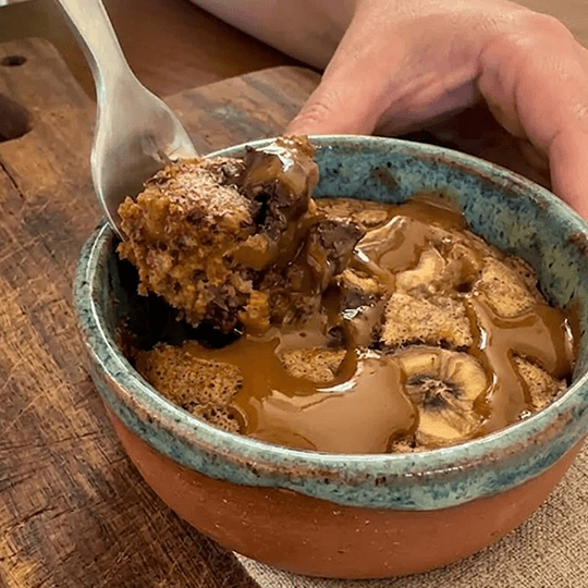 Postre de plátano con dulce de leche