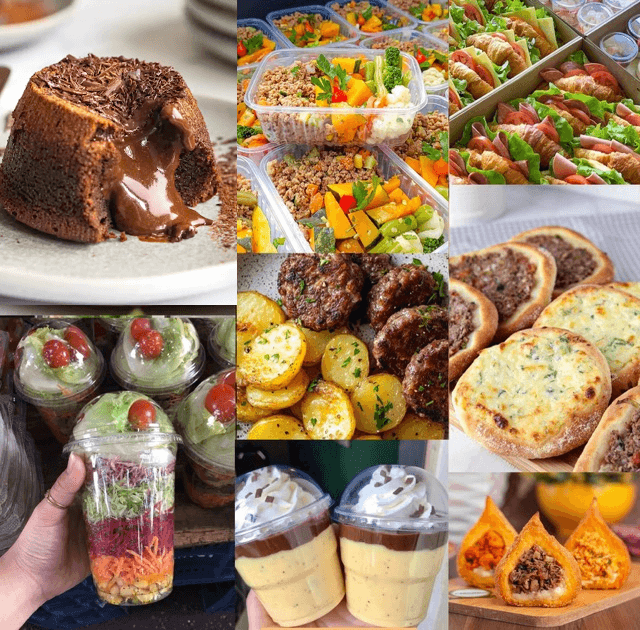 Mosaico de platos congelables